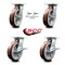 Service Caster 8 Inch Polyurethane Swivel Caster Swivel Locks 2 Brakes, 2PK SCC-35S820-PPUR-BSL-2-SLB-2 - alternate 3